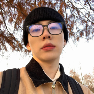 黑框眼镜女男近视全框超轻可配度数防蓝光辐射方形潮痞帅圆脸显瘦