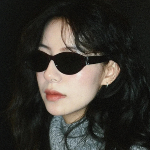 复古猫眼TR90女墨镜方圆脸2025新款 太阳镜防紫外线凹造型高级感瘦