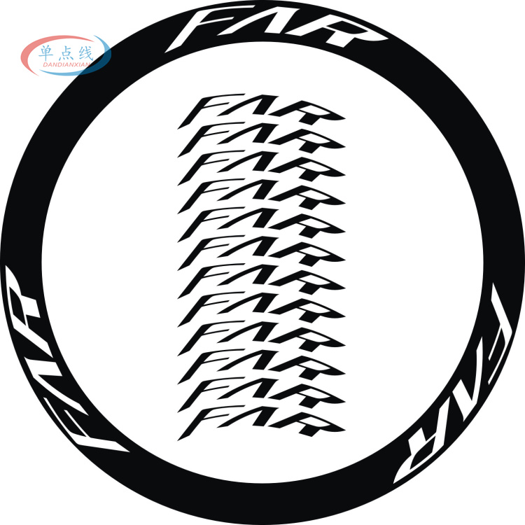 自行车贴纸方远FAR C3C5碟刹碳刀刀圈轮组车轮改色贴纸车贴防水贴