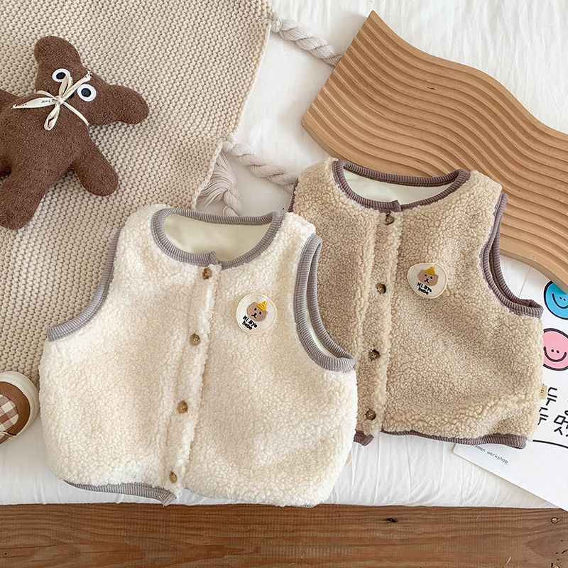 婴儿加绒马甲秋冬装外穿