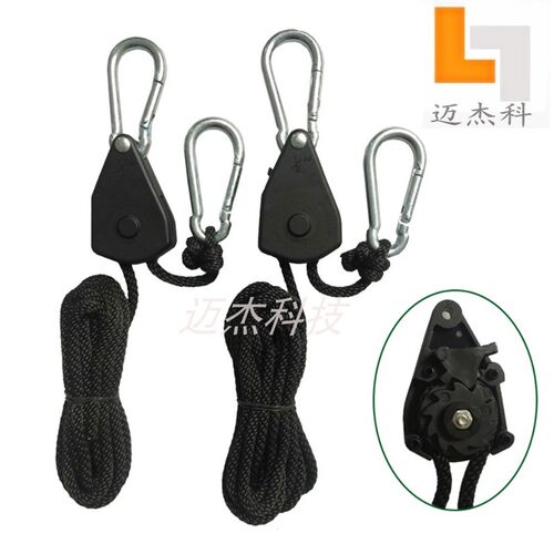 【金属滑轮+铝压扣灯具植物挂绳