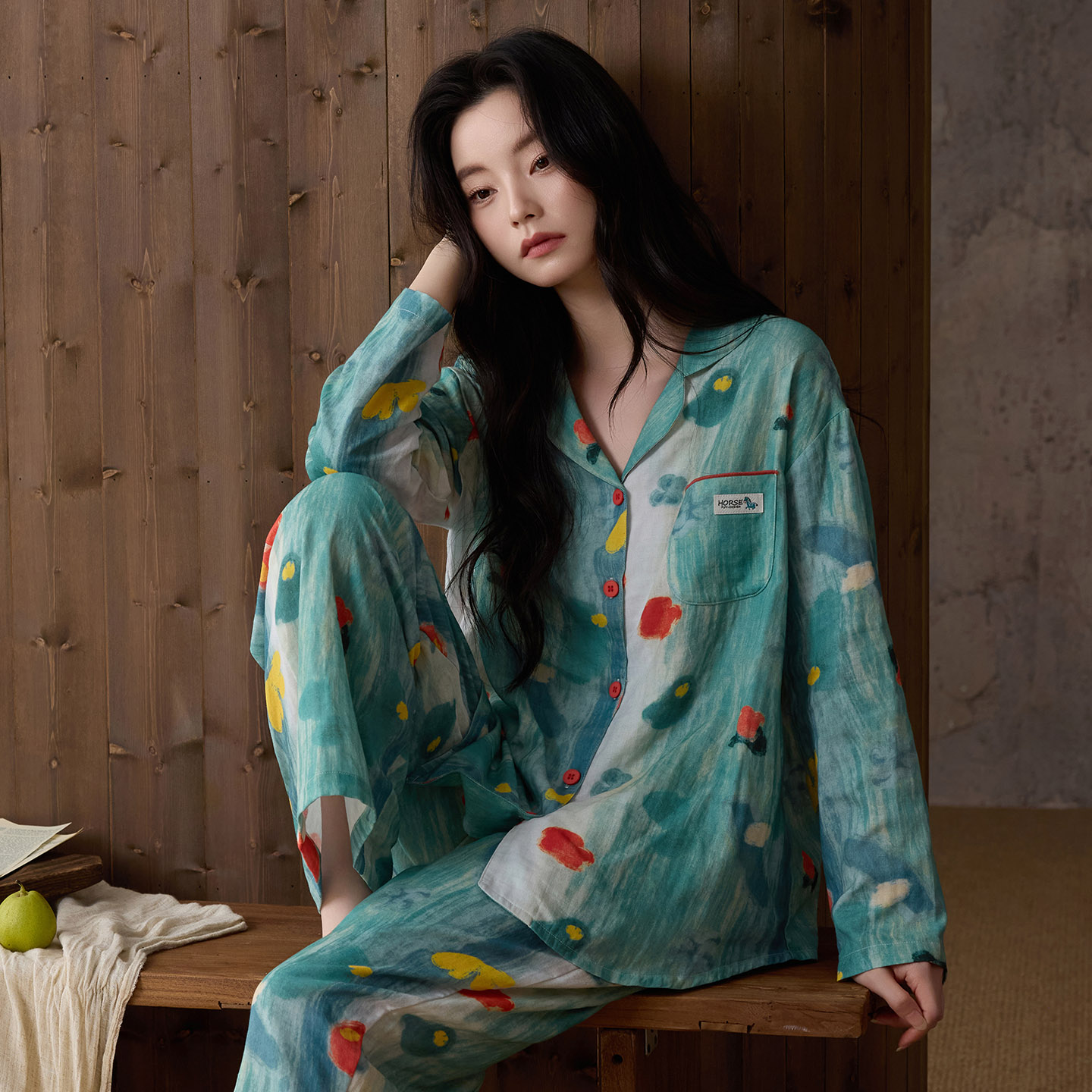 浪莎女士纯棉纱布家居服高级感