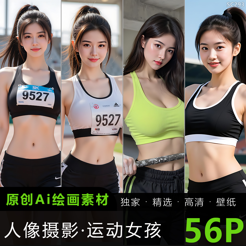 AI绘画性感写真照片美腿丝袜短裙内衣睡衣人像美女运动摄影图片4K