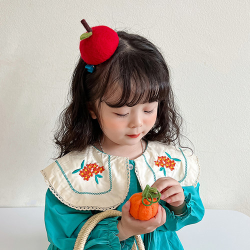 9.9包邮可爱超萌南瓜羊毛毡发卡