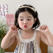 韩系百搭双层丝带蝴蝶结发箍女宝宝不勒头发卡儿童芭蕾风公主头饰