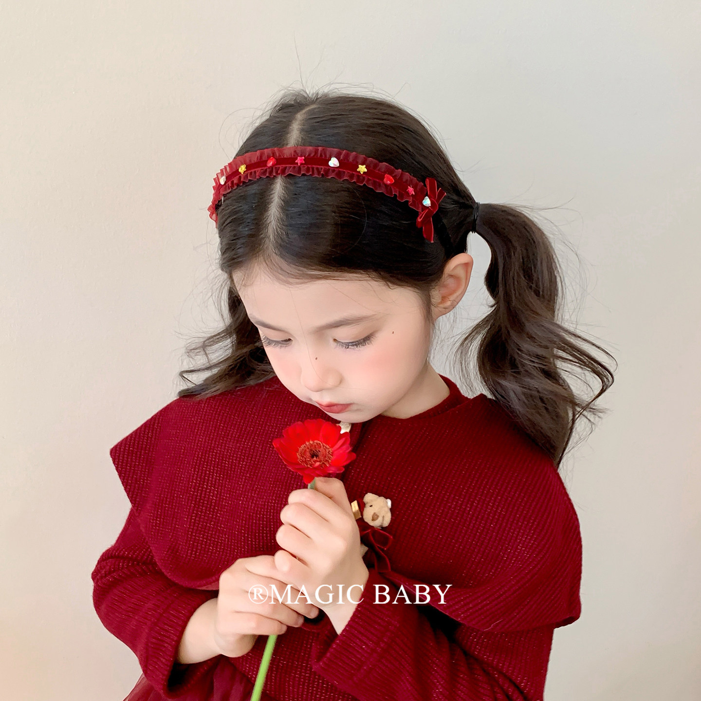 新年红色高级感彩色水钻蝴蝶结发箍宝宝过年发夹新年发卡夹子头饰,童装/婴儿装/亲子装,发饰,淘宝优惠券,粉丝福利购,淘宝优惠卷