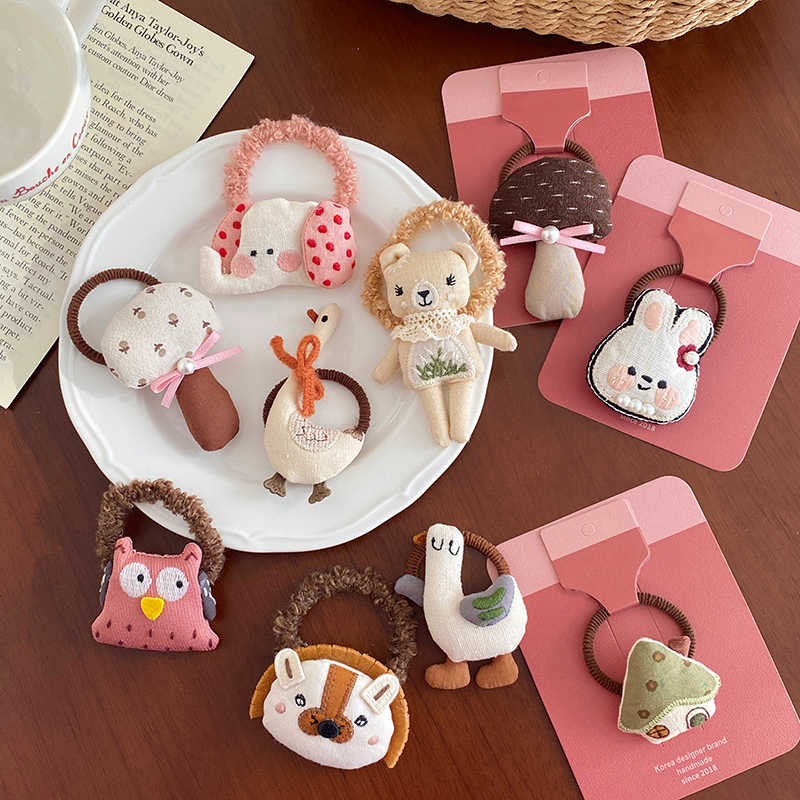 手作卡通玩偶发圈可爱宝宝头绳