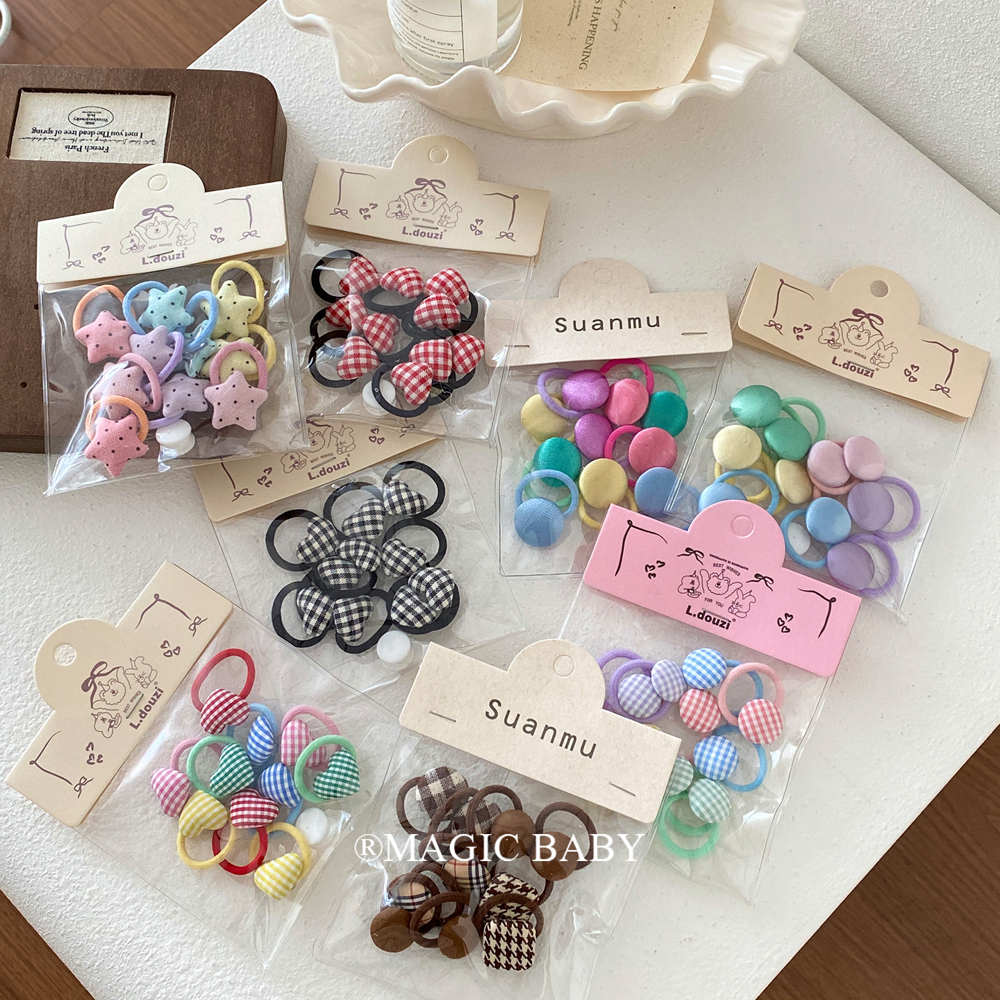 夏日多巴胺儿童小号扎发皮筋头绳