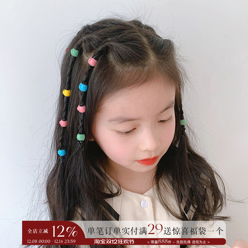 魔丽宝贝韩版豆豆扣可爱编发辫子