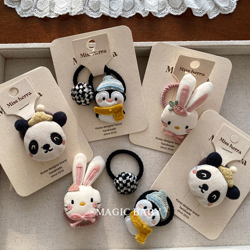 可爱卡通小兔子发圈女童扎发皮筋