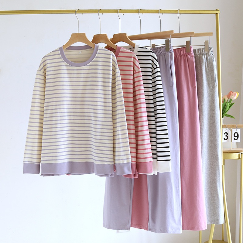 女莱卡棉带胸垫休闲家居服可外穿