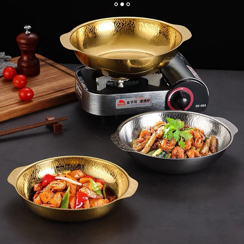 韩式不锈钢小吃盘火锅盘全灶通用