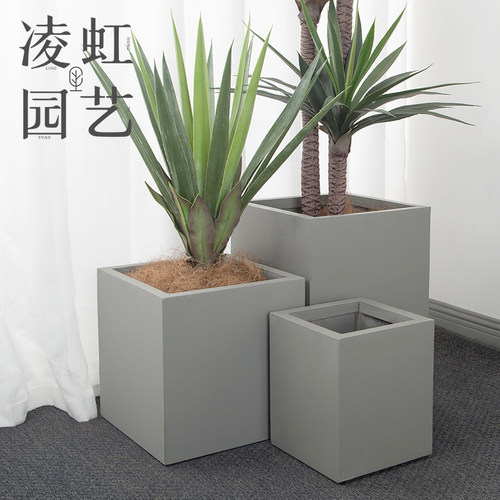 水泥花箱平直耐用质感出众