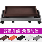 长方形水泥花盆带轮托盘移动万向轮底座长条接水防漏简约顺滑定制