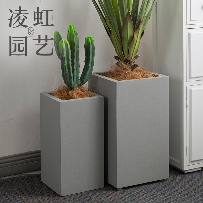 水泥花箱平直耐用质感出众