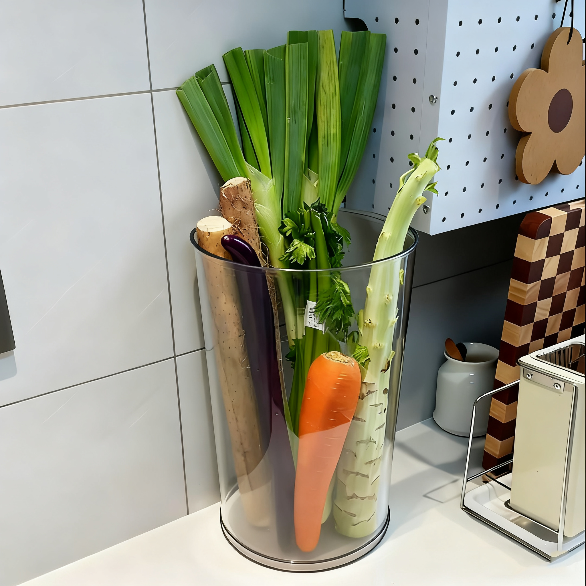 多功能大葱收纳盒大容量整理筒