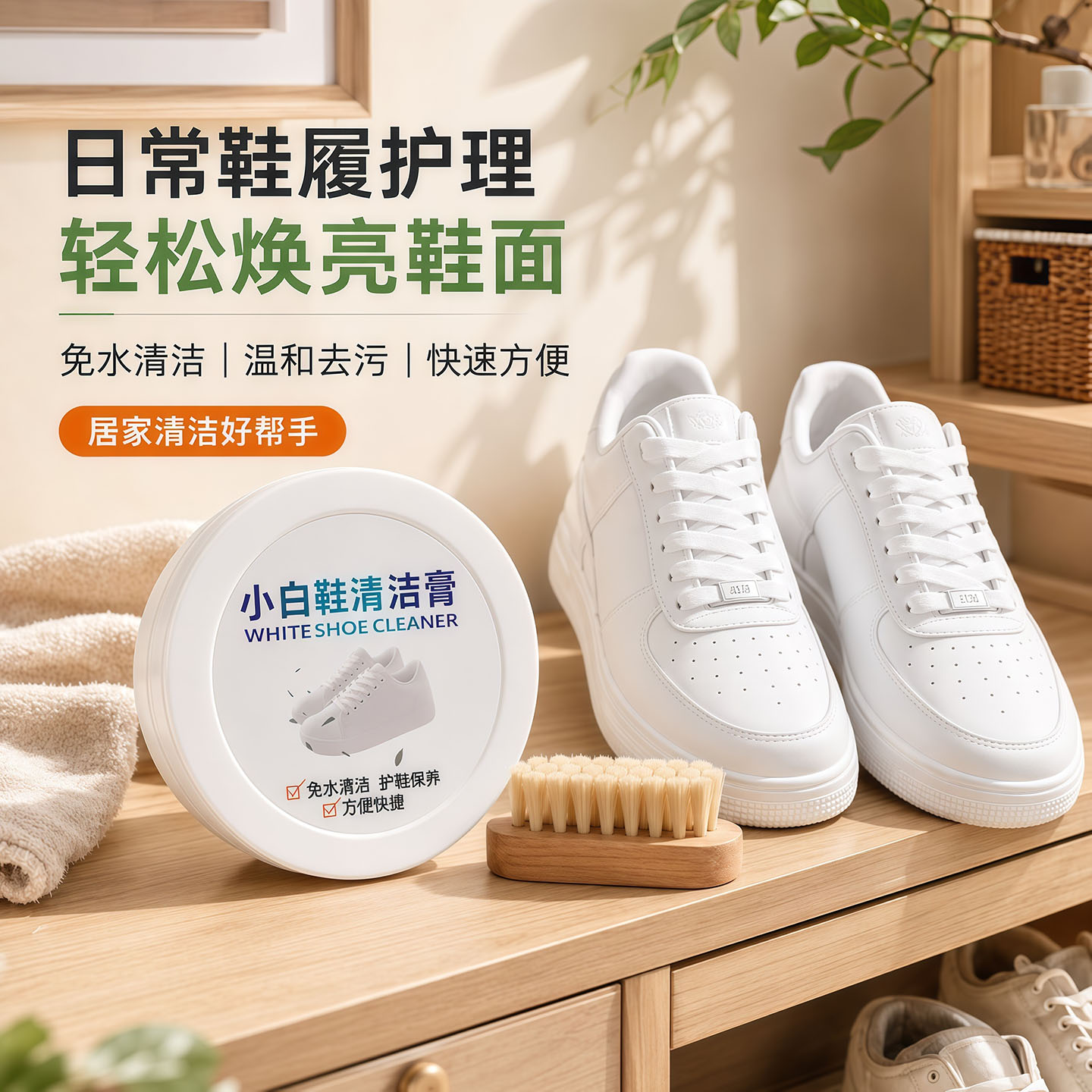 小白鞋清洁膏增白去黄清洗剂神器