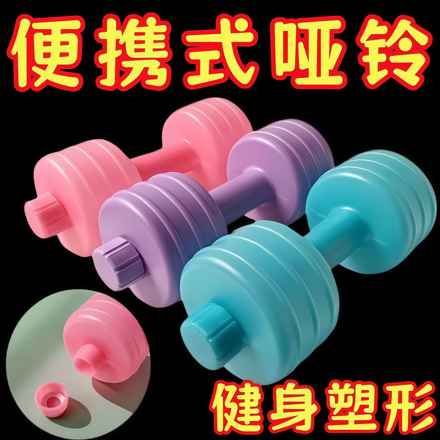 哑铃女士健身器材家用瘦肚杠铃壶