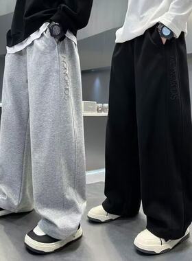 男童春秋款弹力直筒运动裤