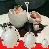 蛋形模具巧克力鸵鸟恐龙蛋创意意境菜分子美食盘饰奇趣蛋敲敲乐模