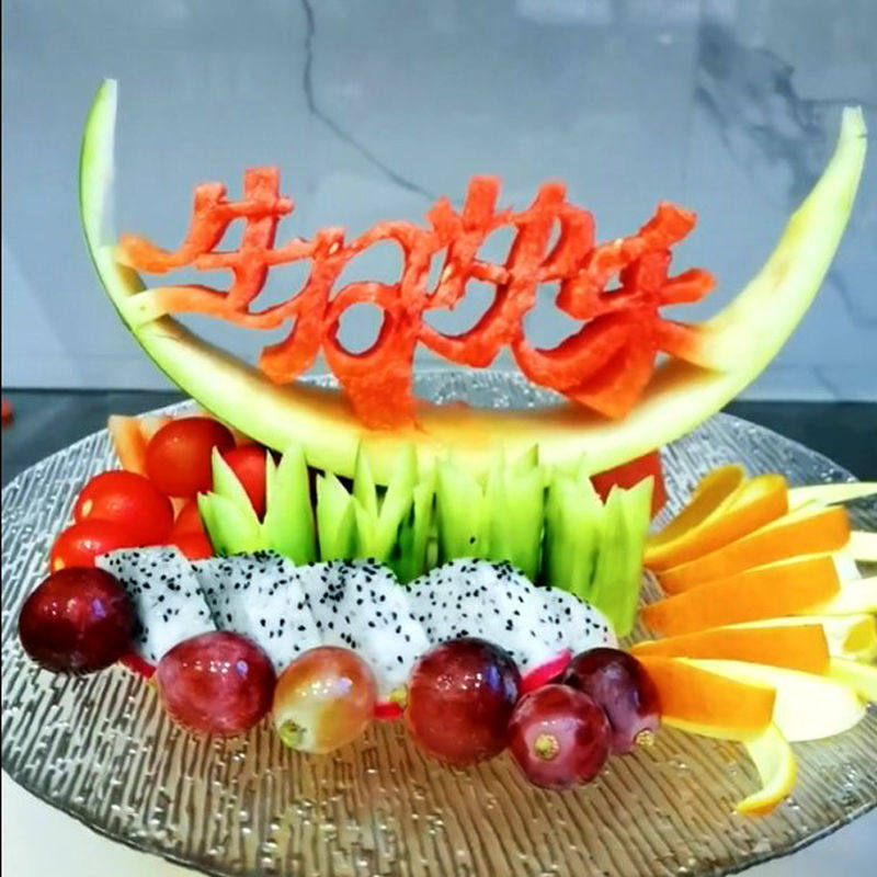 西瓜皮雕刻模具网红不锈钢瓜皮雕刻模板水果拼盘装饰酒店diy模具