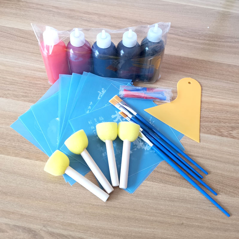 果酱画模具套装送专用酱工具创意盘饰转印布厨房立体印字花果酱纸