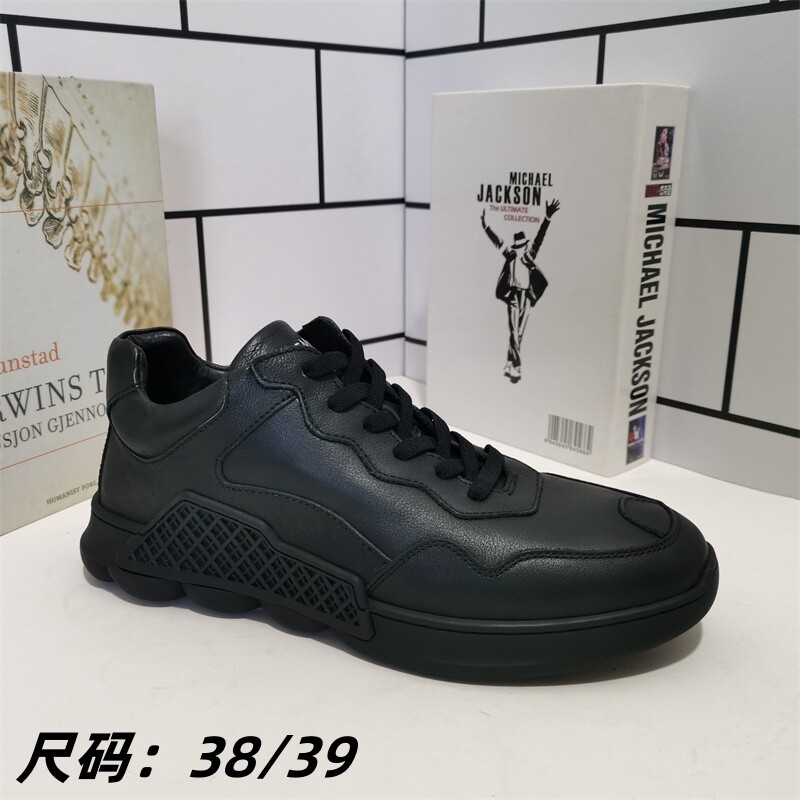 头层牛皮厚底系带男休闲皮鞋清仓