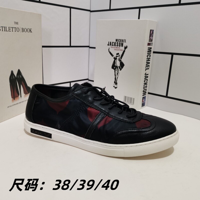外贸真皮断码男鞋松紧带休闲鞋