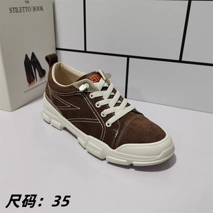 外贸真皮断码女鞋春秋款平底松紧带休闲鞋透气磨砂皮单鞋特价清仓