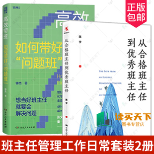 高效带班 如何带好“问题班”+从合格班主任到优秀班主任 陈宇 中小学班主任培训参考用书 做好班主任班级管理方法班主任培训书