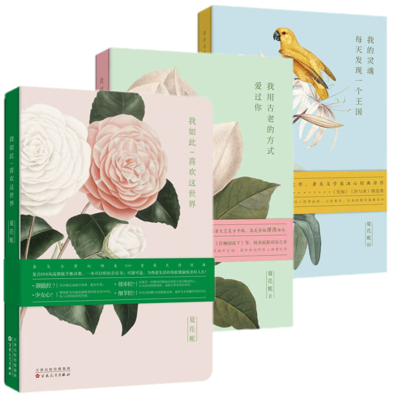 现货 夏花账(3册)1我如此喜欢这世界+2我用古老的方式爱过你+3我的灵魂每天发现一个王国/纪伯伦时代华语文学家冰心经典译作lmn