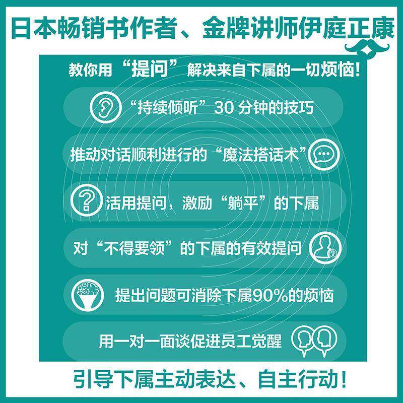 好领导 都善问:激发员工主观能动性的30个“提问”9787523605264 伊庭正康中国科学技术出版社管理 书籍 - 实物图