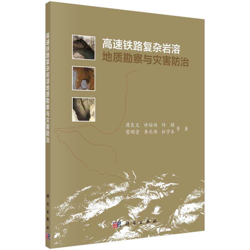 高速铁路复杂岩溶地质勘察与灾害蒋良文本书可供从事铁路公路地铁市政工高速铁路岩溶地貌地质勘探高速铁交通运输书籍