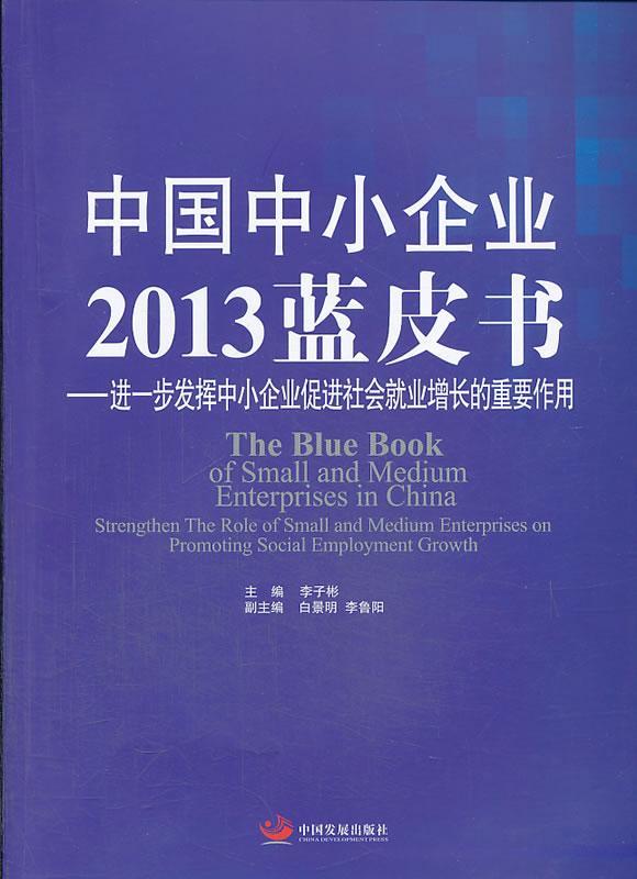 中国中小企业2013蓝皮书:进一步发挥中小企业促进社会业增长的重要作用:stre李子彬中小企业发展研究人员中小企业概况中国经济书籍