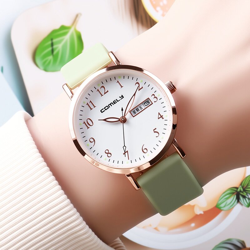 公务员考试专用手表女款学生初高中2026新款简约防水夜光静音电子