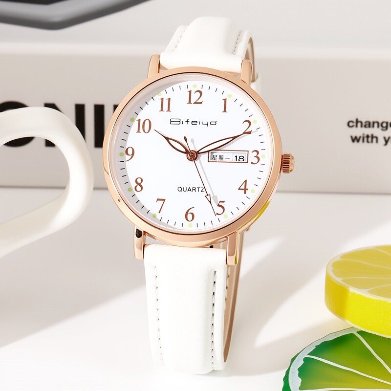 静音公务员考试专用手表女款学生初高中简约夜光防水新年礼物手表