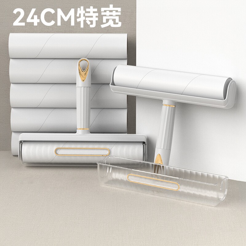 粘毛器滚筒可撕式床上衣服滚刷替换卷纸长杆去毛神器除黏毛滚大号
