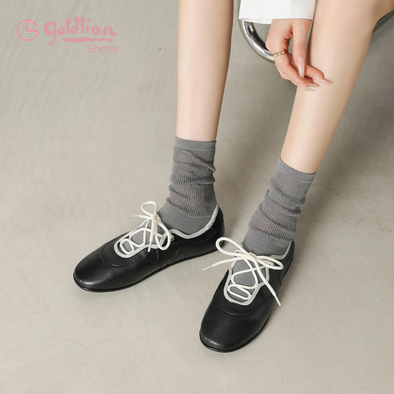 金利来芭蕾玛丽珍鞋春季新款圆头浅口平底鞋女鞋优雅配裙子单鞋SJ