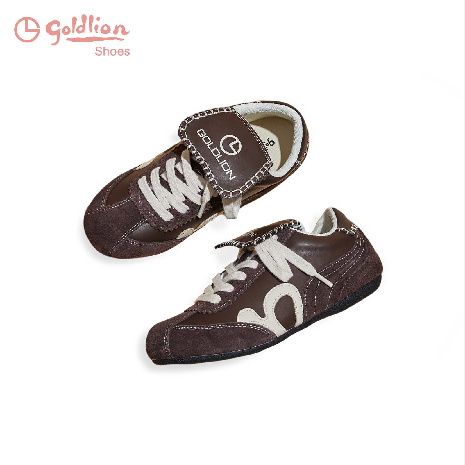 金利来2026新款春季舒适平底翻盖德训鞋女百搭运动女士休闲女鞋ML,女鞋,德训鞋,淘宝优惠券,粉丝福利购,淘宝优惠卷