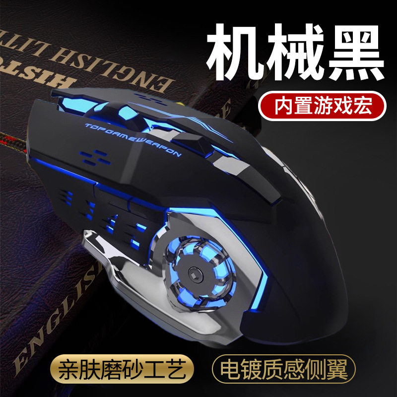 适用戴尔笔记本电脑电竞鼠标有线RGB人体工学游戏专用吃鸡LOL办公