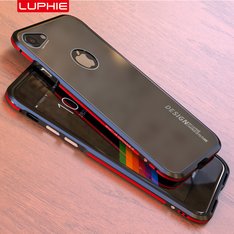 Luphie Bi-Color Blade Sword Slim Light Aluminum Bumper Frosted PC Back Cover Case for Apple iPhone 8 Plus & iPhone 8