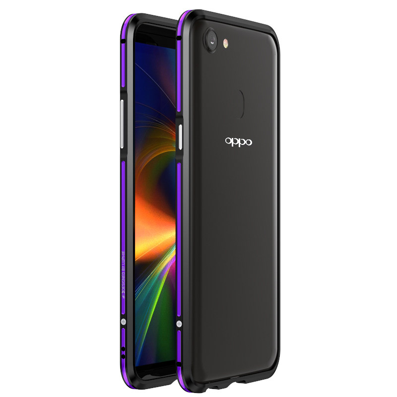 Luphie Bicolor Blade Sword Slim Light Aluminum Bumper Metal Shell Case for OPPO F5