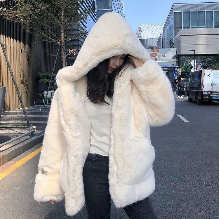 韩版宽松毛毛绒外套女2025新皮草/仿皮草