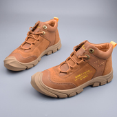 鞋 库存断码 真皮防滑登山鞋 厚底工装 男鞋 反绒牛皮户外运动休闲皮鞋