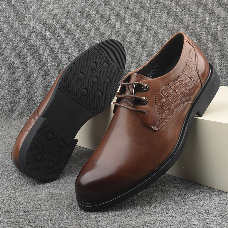 男鞋正装皮鞋真皮商务休闲德比鞋