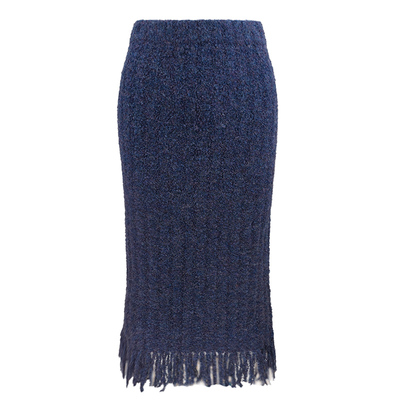 JUNGLEME法式复古蓝色半身裙