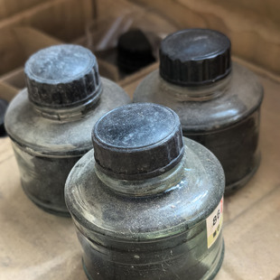 7080年代老玻璃料器墨水瓶,古董文具钢笔水瓶 老旧墨水空瓶子