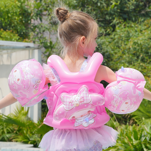 儿童游泳圈充气背心3-6-8岁浮力衣男女童卡通救生衣加厚游泳装备