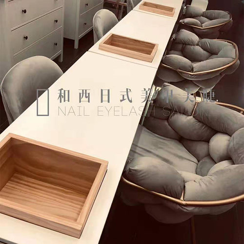 日式美甲桌huegah实木抽屉吸尘器