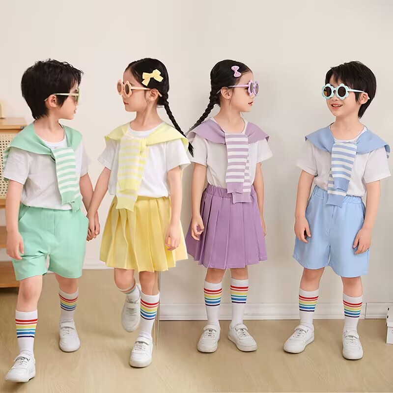 六一儿童多巴胺演出服小学生运动会开幕式服装幼儿园糖果色表演服